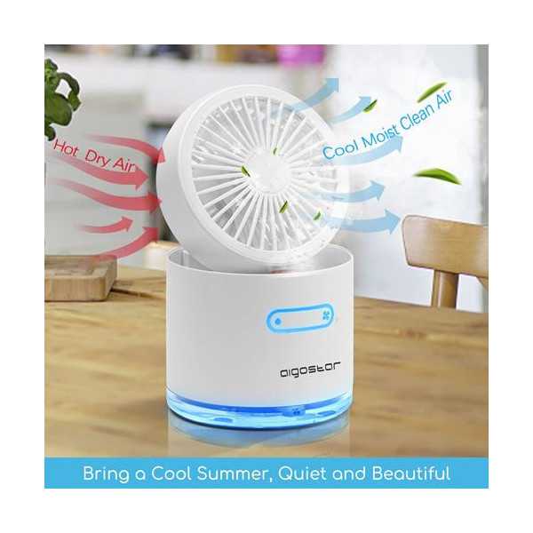 Mini Ventilador de Mesa 10W 226954 [LOTE DE 2 Unidades] AIGOSTAR