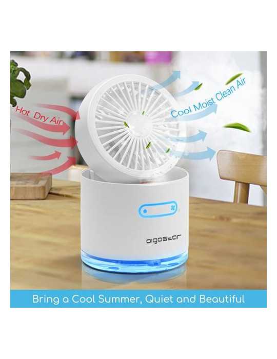 Mini Ventilador de Mesa 10W 226954 [LOTE DE 2 Unidades] AIGOSTAR