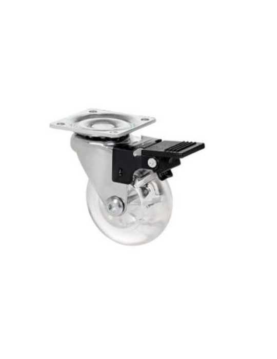 Rueda Giratoria con Placa y Freno 50MM [LOTE DE 6 Unidades] ALEX
