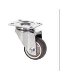 Rueda Giratoria con Placa y Goma Gris 40MM [LOTE DE 6 Unidades] ALEX
