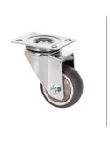 Rueda Giratoria con Placa y Goma Gris 50MM [LOTE DE 4 Unidades] ALEX