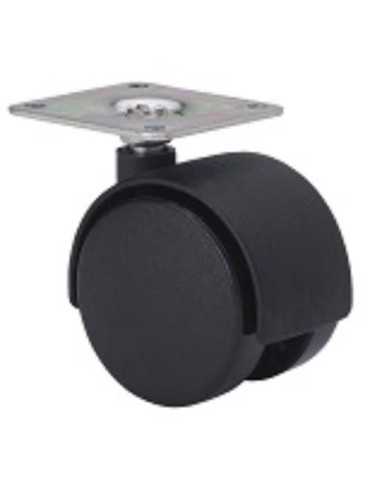Rueda Giratoria Negra Placa Poliamida 30MM [LOTE DE 22 Unidades] ALEX