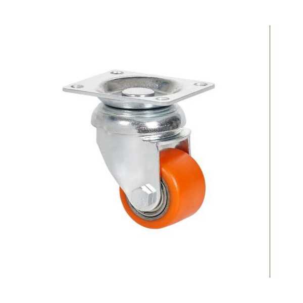 Rueda Giratoria con Placa Naranja 35MM [LOTE DE 4 Unidades] ALEX