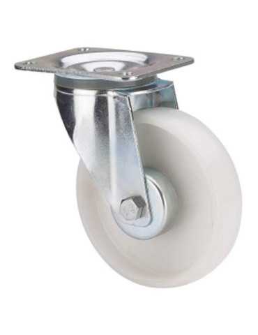 Rueda Giratoria de Poliamix Blanco 100MM [LOTE DE 4 Unidades] ALEX