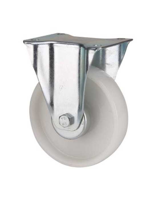 Rueda Fija de Poliamix Blanco 80MM [LOTE DE 6 Unidades] ALEX