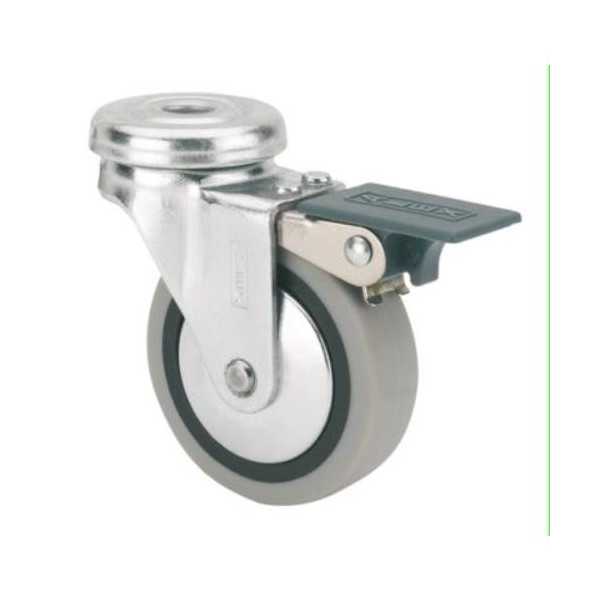 Rueda Giratoria B Goma D60 con Freno 1-0552 [LOTE DE 6 Unidades] ALEX