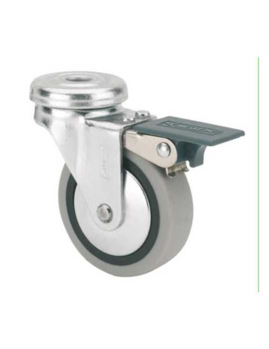 Rueda Giratoria B Goma D60 con Freno 1-0552 [LOTE DE 6 Unidades] ALEX