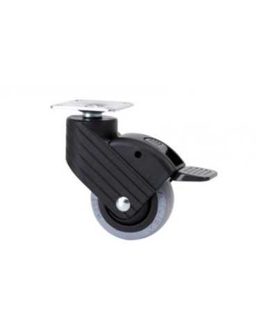 Rueda Giratoria HP Nylon/Goma D50 con Freno 1-0761 [LOTE DE 4 Unidades] ALEX