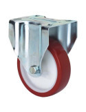Rueda Poliuretano Roja Fija 100 mm 2-2362 [LOTE DE 2 Unidades] ALEX