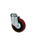 Rueda Poliuretano Roja Giratoria 80 mm 2-2467 [LOTE DE 4 Unidades] ALEX