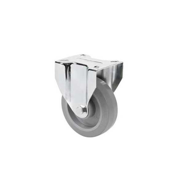 Rueda Fija 100 Goma Gris Elástica 170KG [LOTE DE 2 Unidades] ALEX