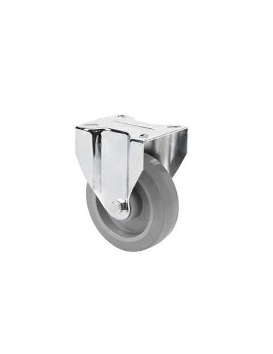 Rueda Fija 125 Goma Gris Elástica 225KG [LOTE DE 2 Unidades] ALEX