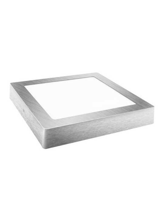 Downlight LED 18W.SUPERFICIE Cuadrado Plata Fria [LOTE DE 2 Unidades] ALFA