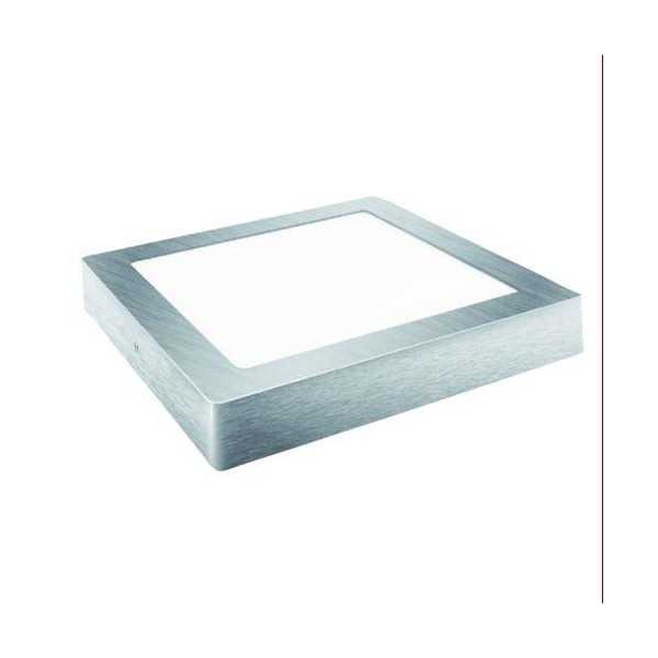 Downlight LED 18W.SUPERFICIE Cuadrado Plata Neutra [LOTE DE 2 Unidades] ALFA
