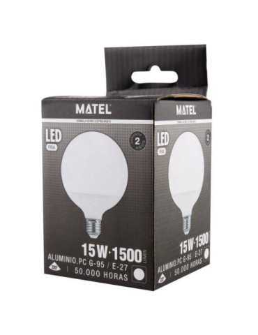 Bombilla LED Globo G95 E27 15 Watios Fria 21943 [LOTE DE 6 Unidades] ALFA