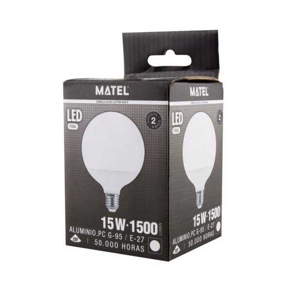 Bombilla LED Globo G95 E27 15 Watios Fria 21943 [LOTE DE 6 Unidades] ALFA