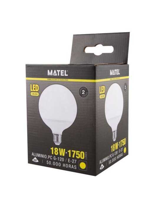 Bombilla LED Globo G120 E27 18 Watios Cálida 21944 [LOTE DE 4 Unidades] ALFA