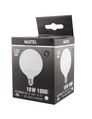 Bombilla LED Globo G120 E27 18 Watios Fria 21945 [LOTE DE 4 Unidades] ALFA