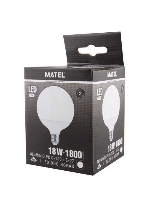Bombilla LED Globo G120 E27 18 Watios Fria 21945 [LOTE DE 4 Unidades] ALFA