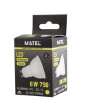 Bombilla LED Dicroica 120 Regul. GU10 8W Cálida [LOTE DE 4 Unidades] ALFA