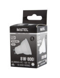 Bombilla LED Dicroica 120 REGUL. GU10 8W Fria [LOTE DE 4 Unidades] ALFA