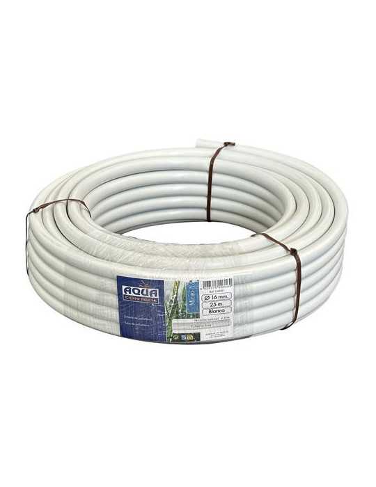 Rollo 25M Tubería PE 16 mm Blanca Aquacontrol [LOTE DE 2 Unidades] ALTADEX