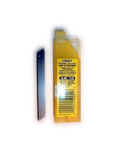 Cuchilla 9X80 mm (Juego 10) AB-10 [LOTE DE 8 Unidades] ANMI