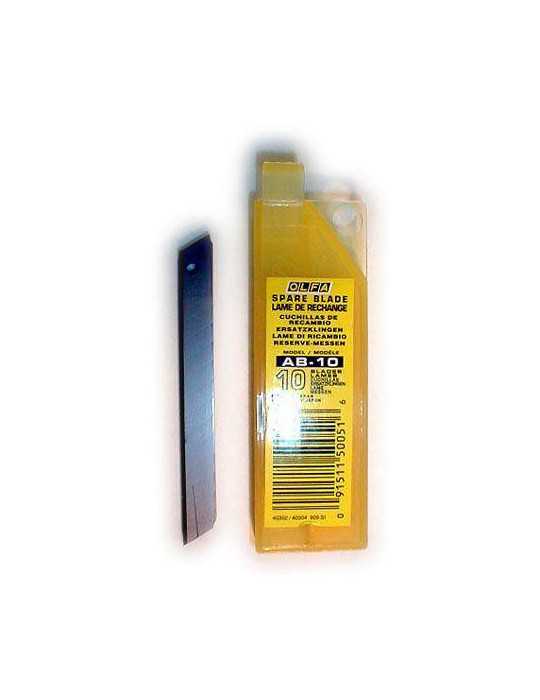 Cuchilla 9X80 mm (Juego 10) AB-10 [LOTE DE 8 Unidades] ANMI