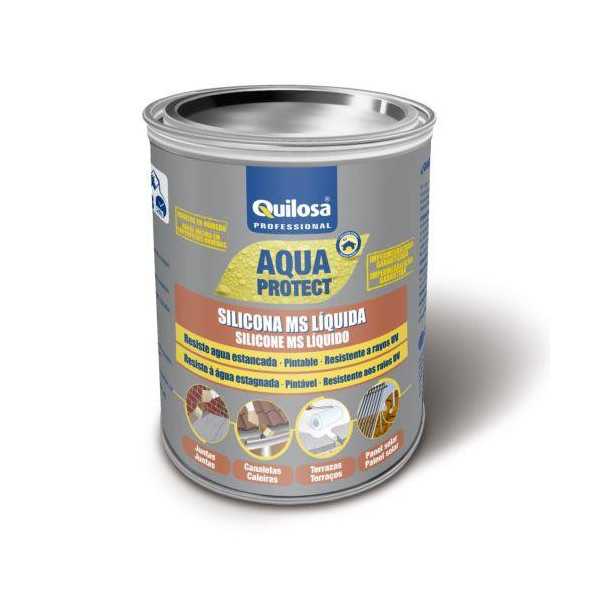 Silicona Liquida MS Gris 1 KG. T003061 [LOTE DE 2 Unidades] AQUA PROTEC