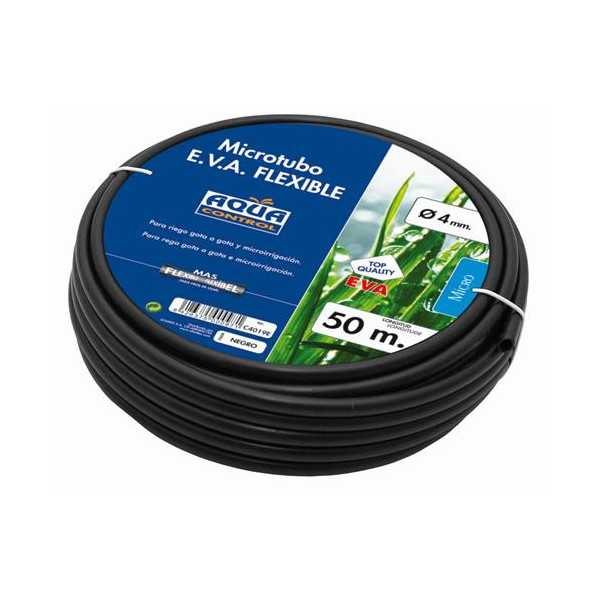 Tubería Secundaria (MICROTUBO) 4 mm 15M Negro [LOTE DE 4 Unidades] AQUACENTER