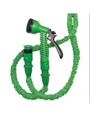 Manguera Extensible 15M 12MM. 6 Bares Verde Basic [LOTE DE 2 Unidades] AQUACENTER