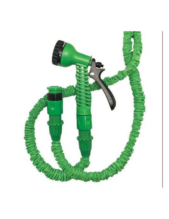 Manguera Extensible 15M 12MM. 6 Bares Verde Basic [LOTE DE 2 Unidades] AQUACENTER