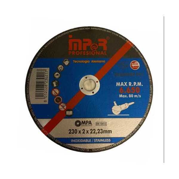 Disco Corte 230X2X22,23MM Impar Profesional 2302 [LOTE DE 16 Unidades] ARBOLEDAS