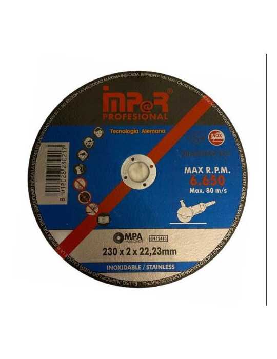 Disco Corte 230X2X22,23MM Impar Profesional 2302 [LOTE DE 16 Unidades] ARBOLEDAS