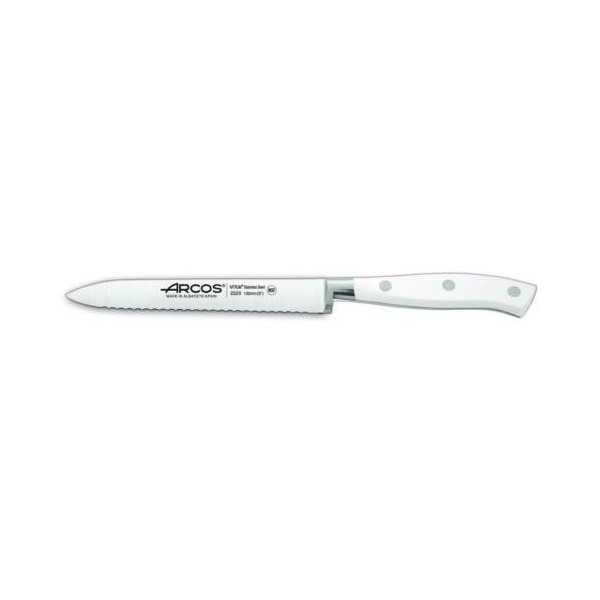Cuchillo Tomatero Perlado 13CM Riviera Blanco [LOTE DE 2 Unidades] ARCOS