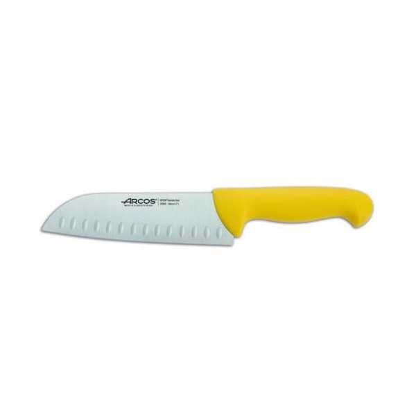 Cuchillo Santoku Profesional 180 mm Amarillo 290600 [LOTE DE 2 Unidades] ARCOS