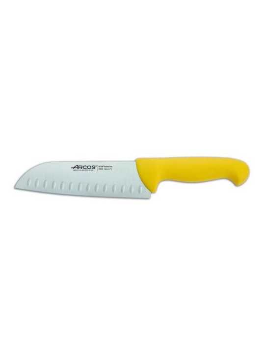 Cuchillo Santoku Profesional 180 mm Amarillo 290600 [LOTE DE 2 Unidades] ARCOS