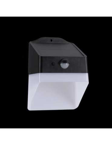 Aplique Solar Pared 2W 220LM 6000K Negro [LOTE DE 2 Unidades] ASLO