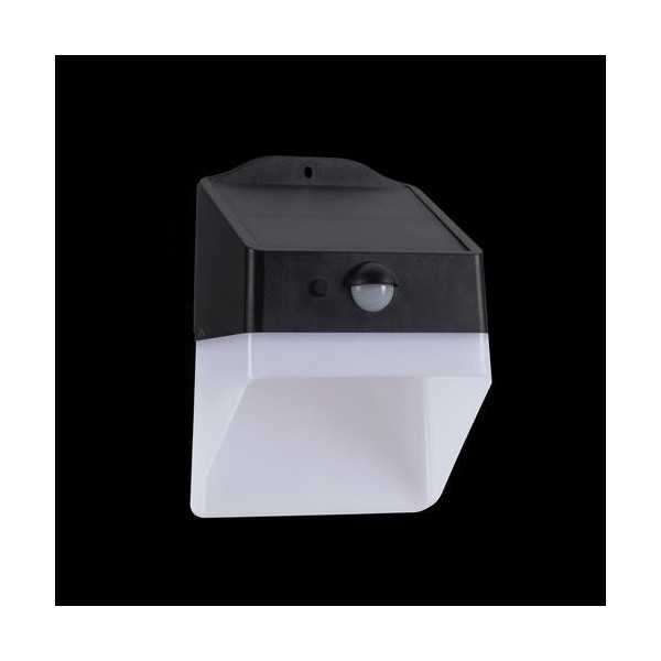 Aplique Solar Pared 2W 220LM 6000K Negro [LOTE DE 2 Unidades] ASLO