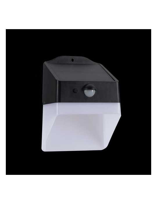 Aplique Solar Pared 2W 220LM 6000K Negro [LOTE DE 2 Unidades] ASLO