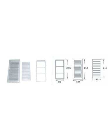 Rejilla Empotrar Regulable Blanca 12X24 R175 [LOTE DE 8 Unidades] BALAGUER