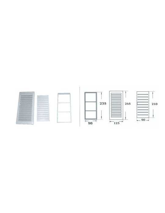 Rejilla Empotrar Regulable Blanca 12X24 R175 [LOTE DE 8 Unidades] BALAGUER