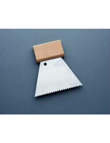 Espátula Encolar Dentada Acero Mango Madera 120 mm [LOTE DE 16 Unidades] BARBOSA