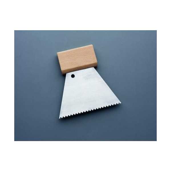 Espátula Encolar Dentada Acero Mango Madera 120 mm [LOTE DE 16 Unidades] BARBOSA