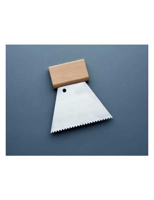 Espátula Encolar Dentada Acero Mango Madera 120 mm [LOTE DE 16 Unidades] BARBOSA
