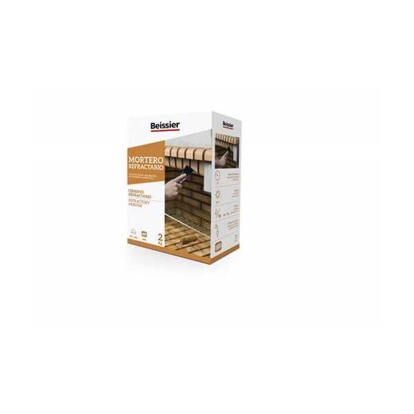 Mortero Refractario en Polvo 2KG 70304 [LOTE DE 6 Unidades] BEISSIER
