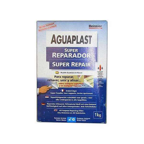 Aguaplast Super Reparador Polvo 1 KG. 816 [LOTE DE 4 Unidades] BEISSIER