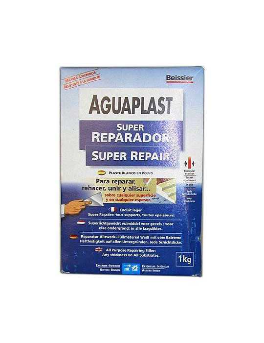 Aguaplast Super Reparador Polvo 1 KG. 816 [LOTE DE 4 Unidades] BEISSIER