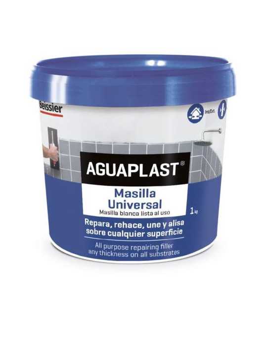 Aguaplast Masilla Universal Tarro 1KG [LOTE DE 4 Unidades] BEISSIER
