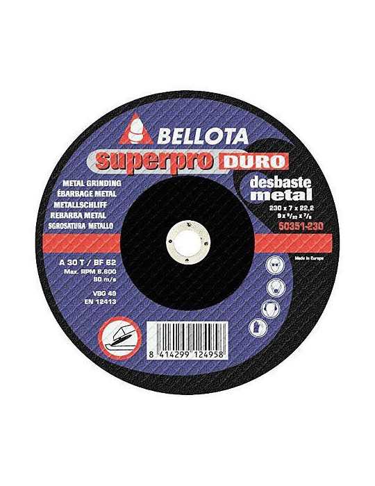 Disco Desbaste Hierro 50351-115 [LOTE DE 10 Unidades] BELLOTA